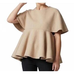 NEW ASHLYN NEW YORK klein cape top in beige